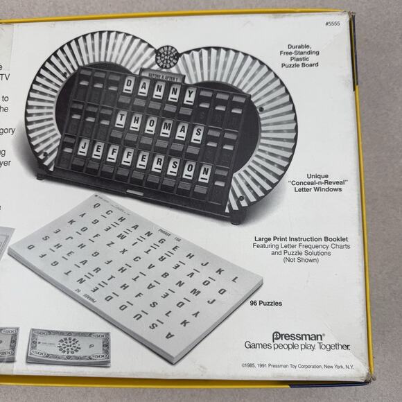 Vintage Wheel of Fortune 5th Edition‎ Pressman 1991 Board Game Complete - Picture 4 of 13